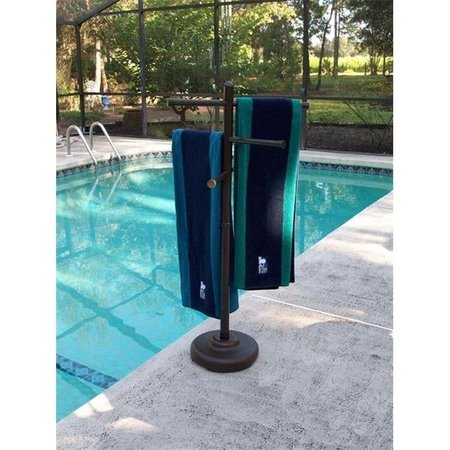 OUTDOOR LAMP COMPANY Outdoor Lamp company 401BRZ Portable Outdoor 3 Bar Towel Tree - Bronze 401BRZ